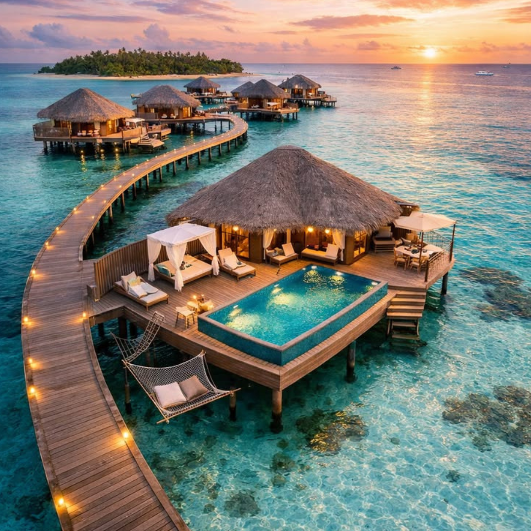 Premium Maldives overwater bungalows resort
